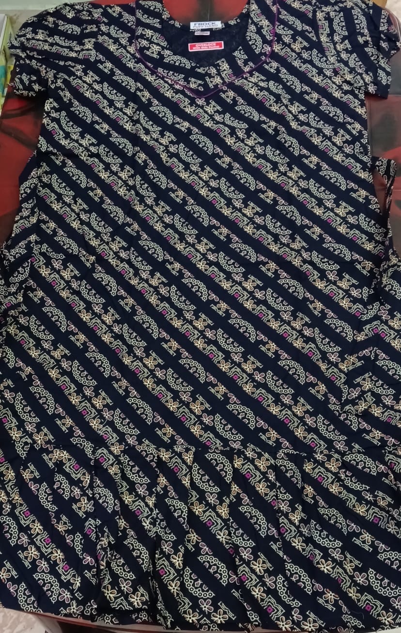 VIDHYA FROCK PUFF HAND NIGHTY