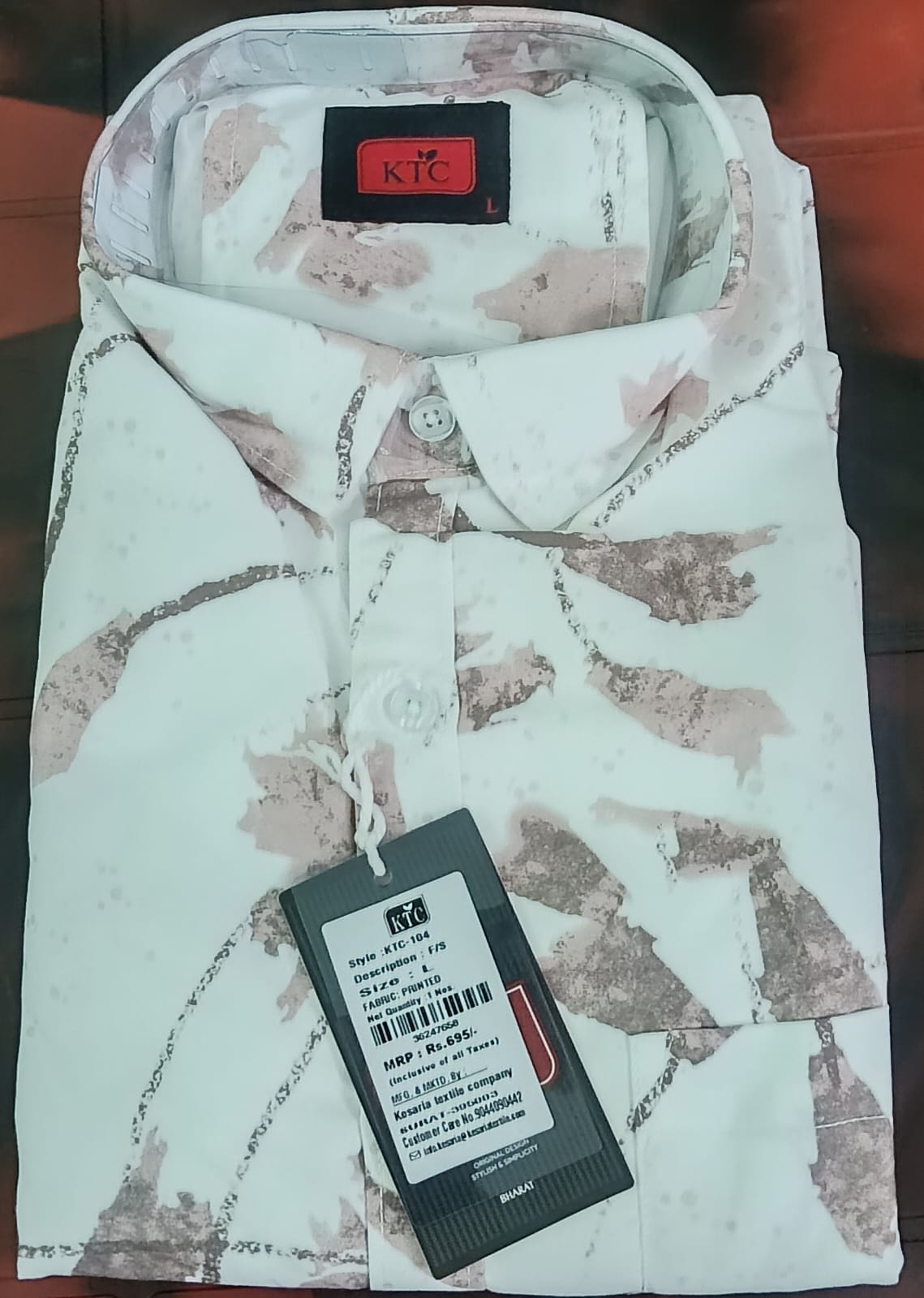 Shirt White Brown